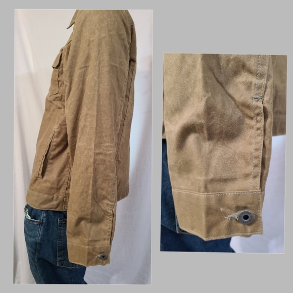 Flint & Tinder Flannel-lined Waxed Trucker Jacket - Picture 6 of 15